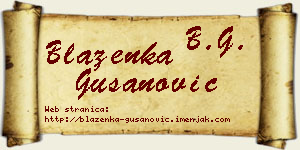 Blaženka Gušanović vizit kartica